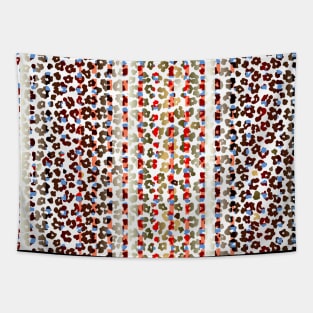 Colourful gradient unique flowers leopard stripes abstract modern 269 Pattern Tapestry