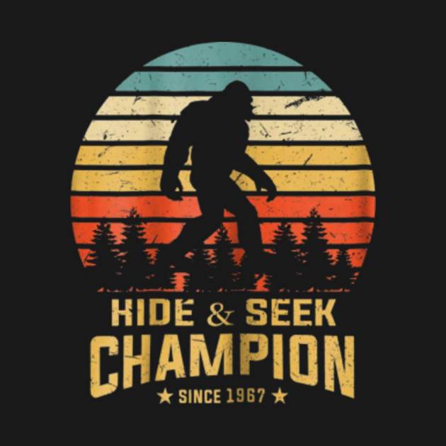 Hide And Seek World Champion T Shirt Bigfoot Retro Vintage Hide And