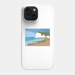 St Margaret’s Bay Beach and White Cliffs, Dover, Kent Phone Case