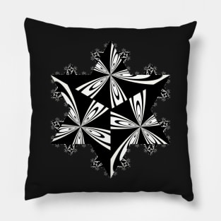 Koch Curve Snowflake pattern Pillow