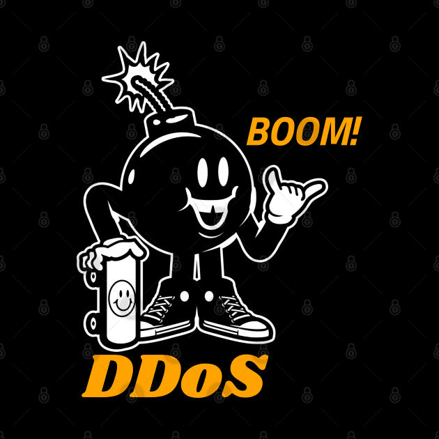 Hacker DDoS Attack Boom! by Cyber Club Tees