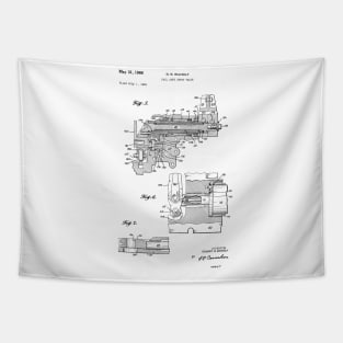 Fail Safe Servo Valve Vintage Patent Hand Drawing Tapestry