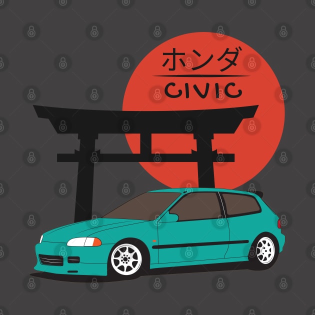 Civic eg6 illustration by Rdxart