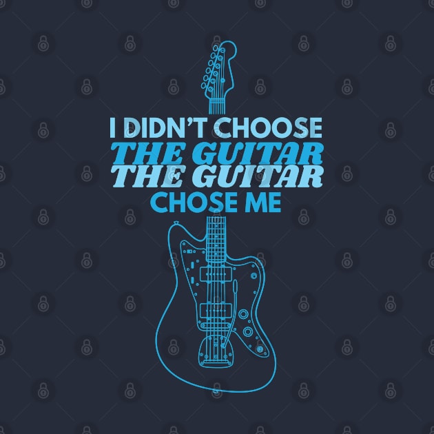 I Didn't Choose The Guitar Offset Style Electric Guitar Outline by nightsworthy