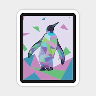 Rainbow Geo-Penguin Magnet