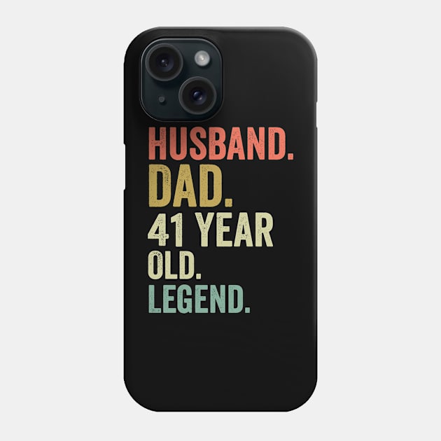 Retro Husband Dad 41 Year Old Legend Vintage 41th birthday Phone Case by Birds Haven