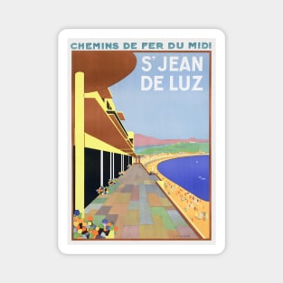 St.Jean de Luz Vintage Poster 1928 Magnet