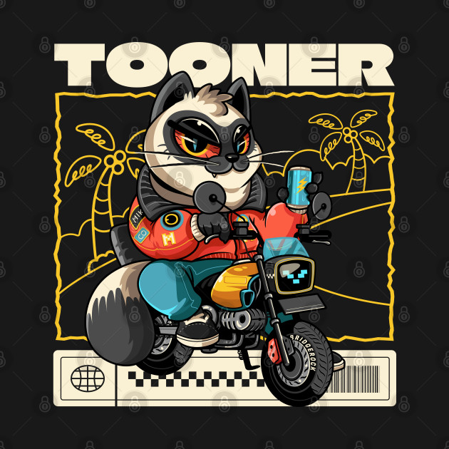 Cat Biker by Tooner.studio