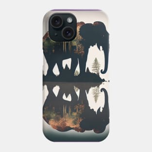 Elephant double exposure Phone Case