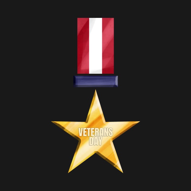 Golden Medal Of Honor For Veterans Day by SinBle