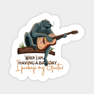 Monkey Guitarist Magnet