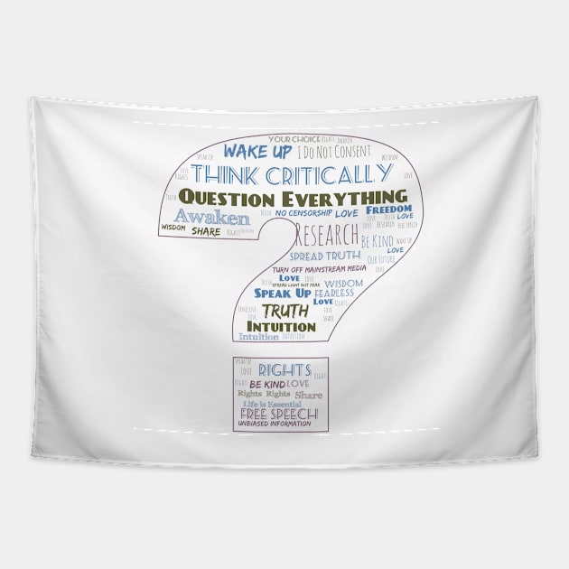 Question Everything Tapestry by Awake-Aware