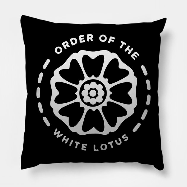 order of white lotus Pillow by The Tee Tree