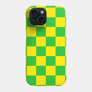 Checkerboard Square Seamless Pattern - Yellow & Green Phone Case