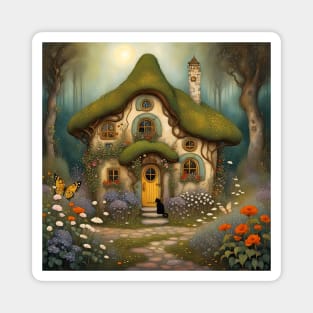 Magical Fairy Cottage In Fairy Land Magnet