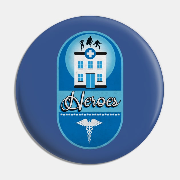 Hall of Health Heroes Pin by CTShirts