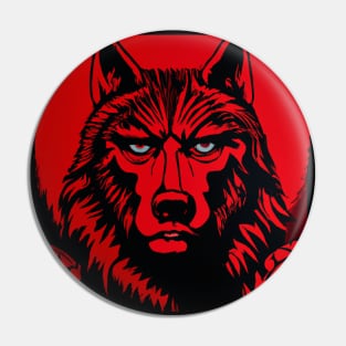 Blood Wolf Pin