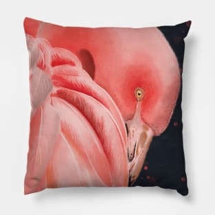 flamingo portrait Pillow