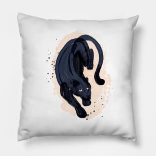 Painterly Panther Pillow