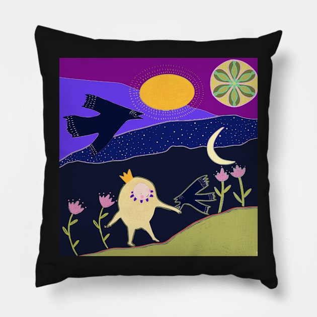 Night Garden Pillow by HealingHearts17