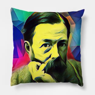 John Addington Symonds Colourful Portrait | John Addington Symonds Artwork 7 Pillow