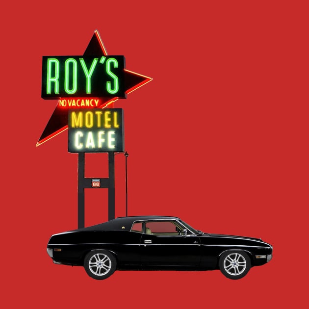 Classic Ford Coupe at Roy's Motel Cafe by Mark Richards