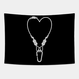 ROCK CLIMBING ROPE HEART Tapestry