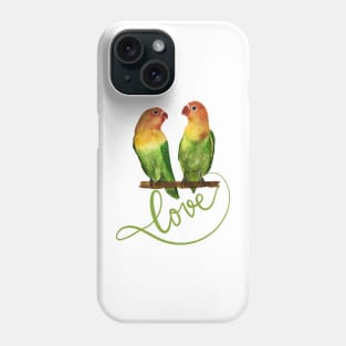 Lovebirds Agapornis Birds In Love Phone Case