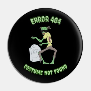 No Costume Zombie Pin