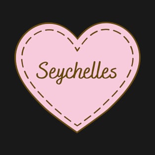 I Love Seychelles Simple Heart Design T-Shirt