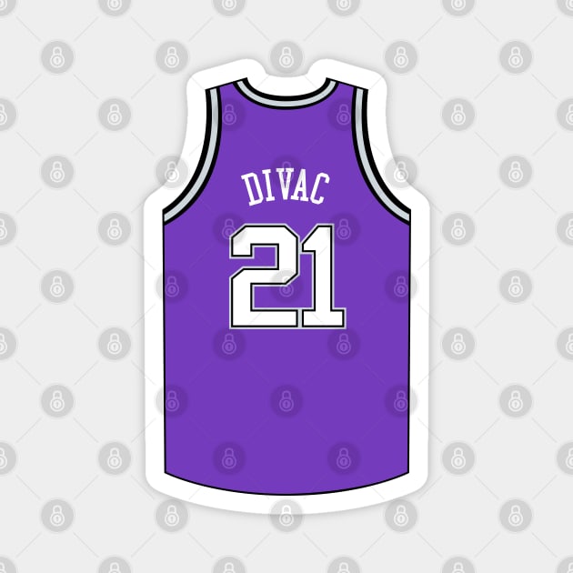 Vlade Divac Sacramento Jersey Qiangy Magnet by qiangdade