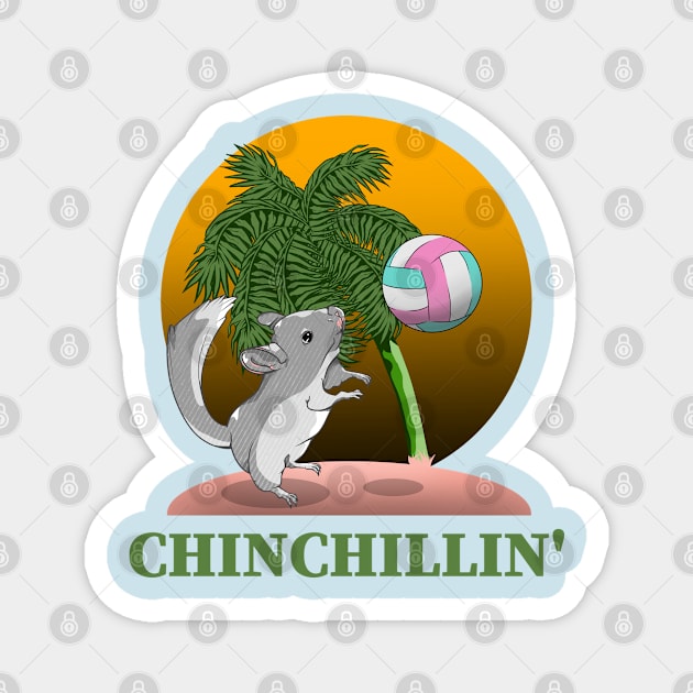 Chinchilla Chinchillin' Magnet by mailboxdisco