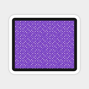 Purple White Polka Dots Cute Pattern Magnet