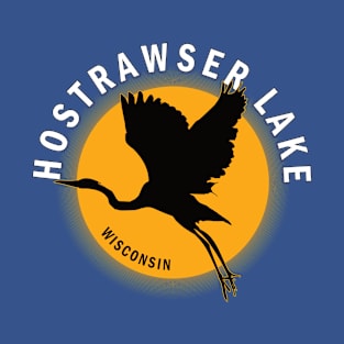 Hostrawser Lake in Wisconsin Heron Sunrise T-Shirt