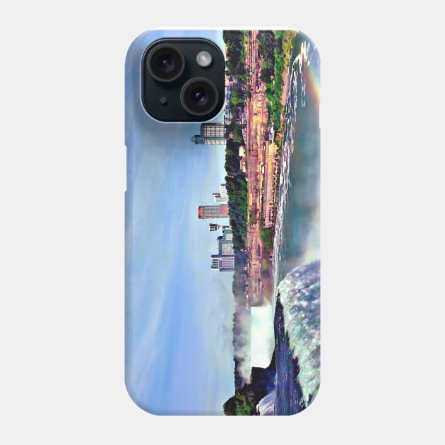 Niagara Falls NY - Under the Rainbow Phone Case by SusanSavad