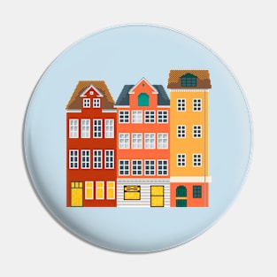 Pixel art town homes/buildings Pin