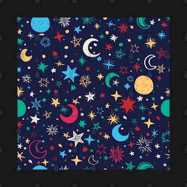 Colorful Moons and Stars | Urban Finery by uppermosteN