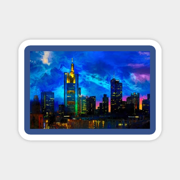 City by Night Magnet by jasminaseidl