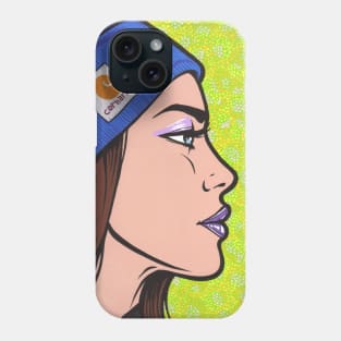 Blue Knit Comic Girl Phone Case