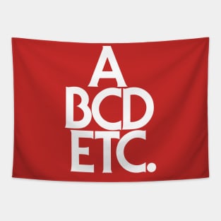 ABCDETC. (white) Tapestry