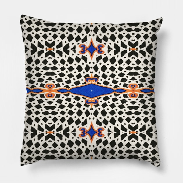 zebra Iznik pattern Pillow by MarjanShop