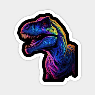 T-Rex, Neon Glow, King of the Dance Floor - Party Neon Glow Magnet