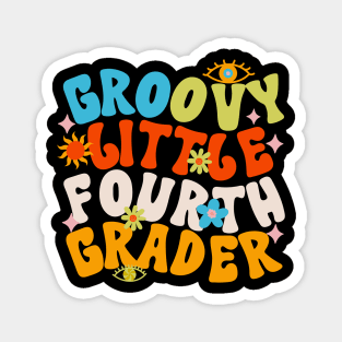 Groovy Little FOUTRH Grader First Day of School Magnet
