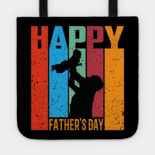 Happy Fathers Day, Dad, Papa, Father,Daddy,Retro Tote