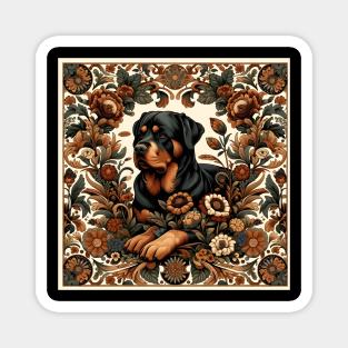 Rottweiler inspired by William Morris Magnet
