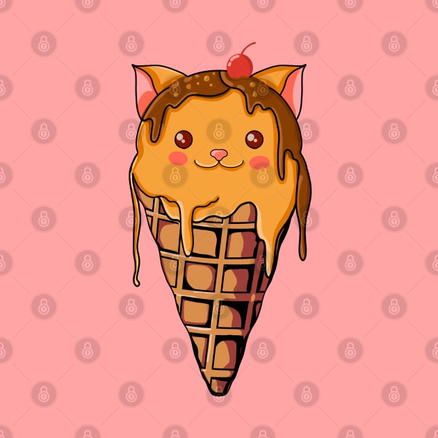 cat ice cream by Kuchisabishii