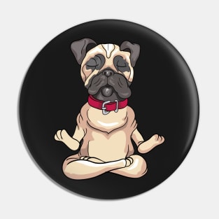 Yoga Meditation Pug Dog Pin