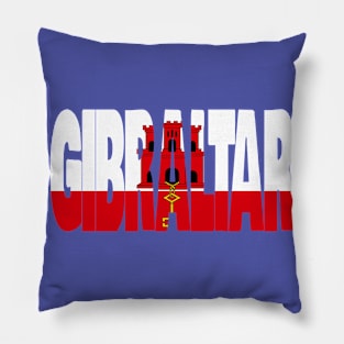 Gibraltar flag stencil Pillow