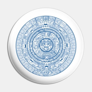 Creative Blue Aztec Emblem Gift Pin