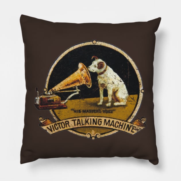 Victor Talking Machine Pillow by MindsparkCreative